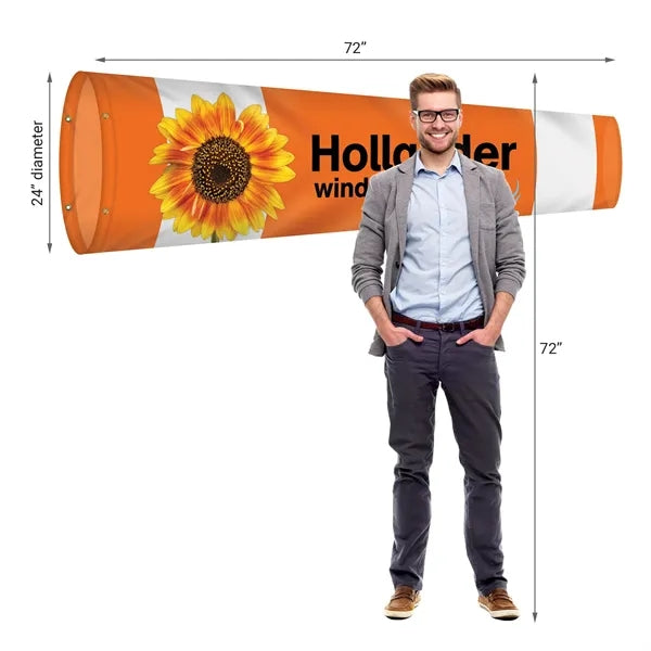 24" x 72" Custom Printed Knitted Polyester Windsocks