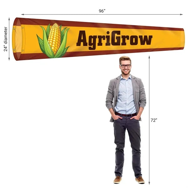 24" x 96" Custom Printed Knitted Polyester Windsocks