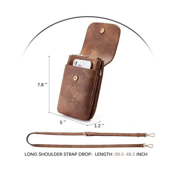 Small Multi Compartment Crossbody Bag with Adjustable Strap