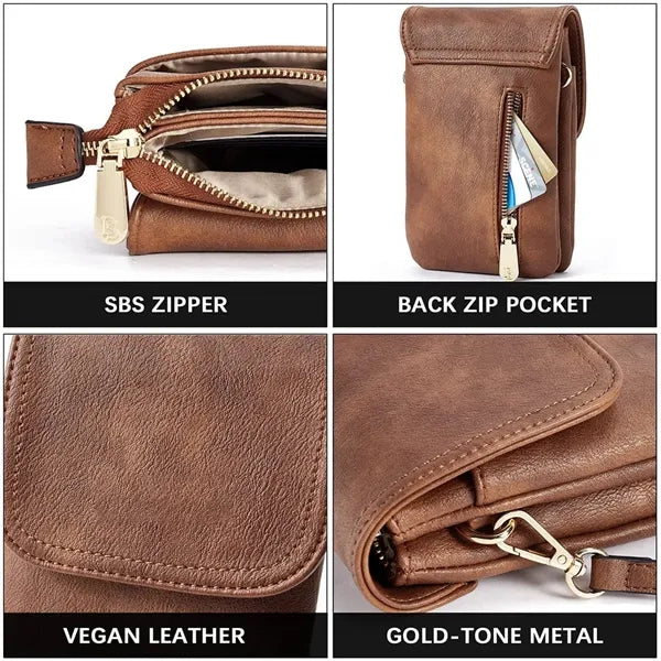 Small Multi Compartment Crossbody Bag with Adjustable Strap