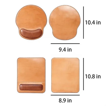 Eco-friendly Premium Leather Mouse Pad with Wrist Rest