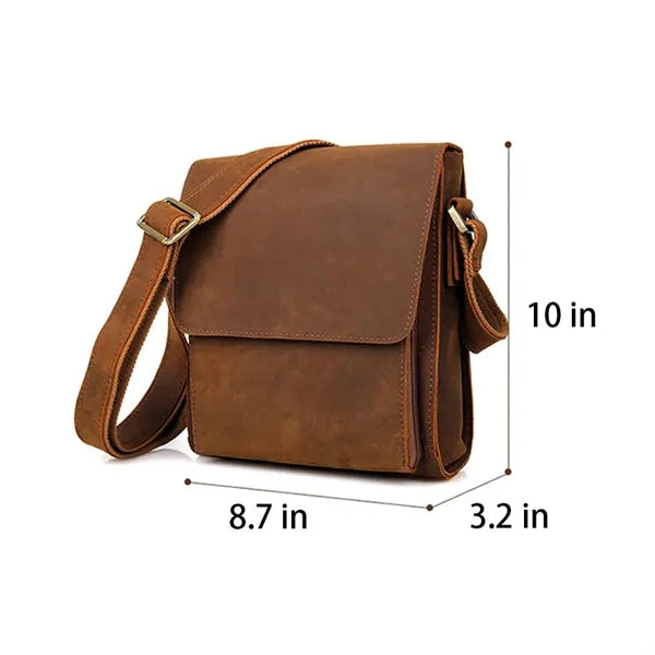 Large Genuine Leather Crossbody Messenger Bag Briefcase
