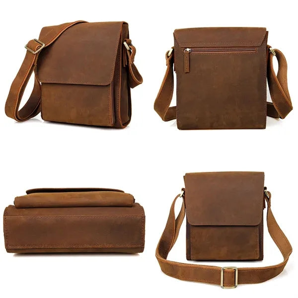 Large Genuine Leather Crossbody Messenger Bag Briefcase