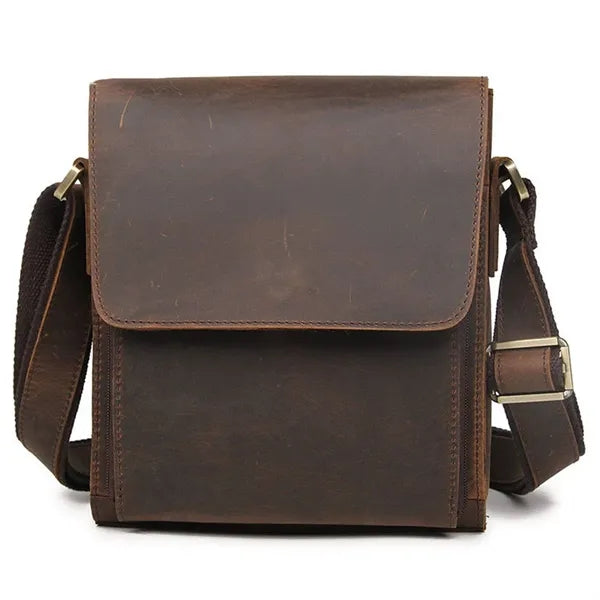 Large Genuine Leather Crossbody Messenger Bag Briefcase