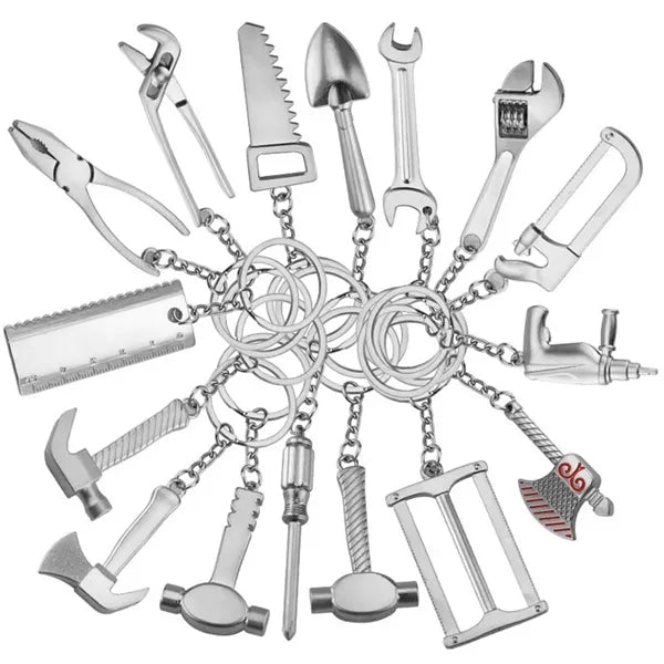 Multifunction Wrench Tool Adjustable Alloy Keychain Key Ring
