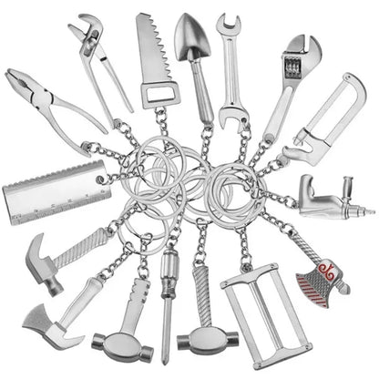 Multifunction Wrench Tool Adjustable Alloy Keychain Key Ring