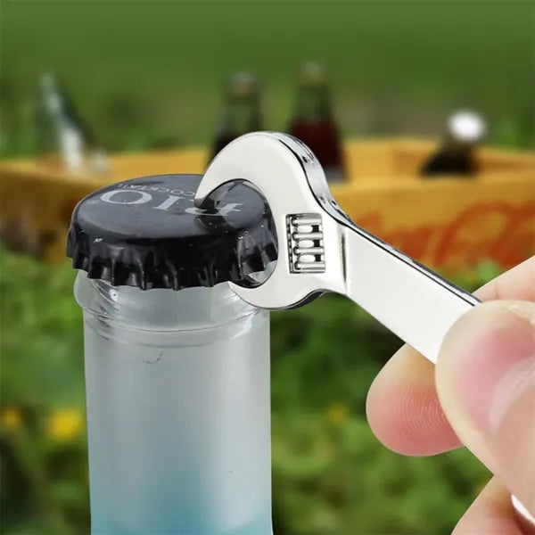 Multifunction Wrench Tool Adjustable Alloy Keychain Key Ring