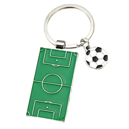 Football Field Soccer Metal Keychain Sports Key Ring Decor