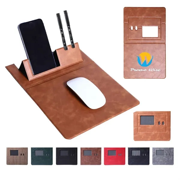 3 in 1 Foldable Mouse Pad with Phone Stand Pen Holder