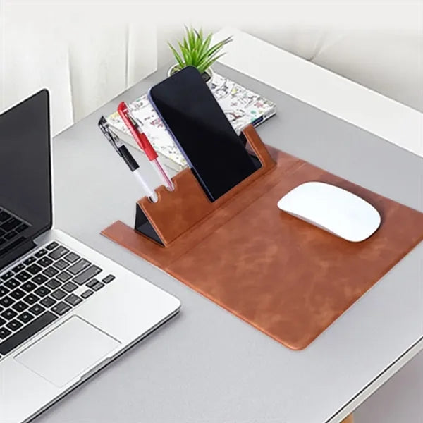 3 in 1 Foldable Mouse Pad with Phone Stand Pen Holder