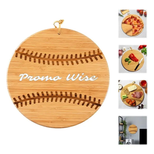 Eco-friendly Bamboo Baseball Ball Shaped Cutting Board