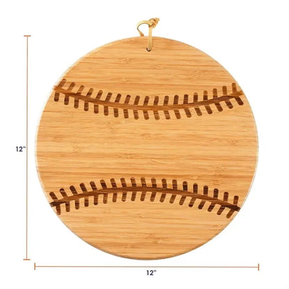 Eco-friendly Bamboo Baseball Ball Shaped Cutting Board