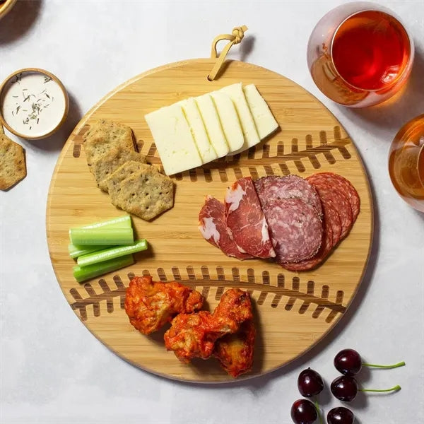 Eco-friendly Bamboo Baseball Ball Shaped Cutting Board