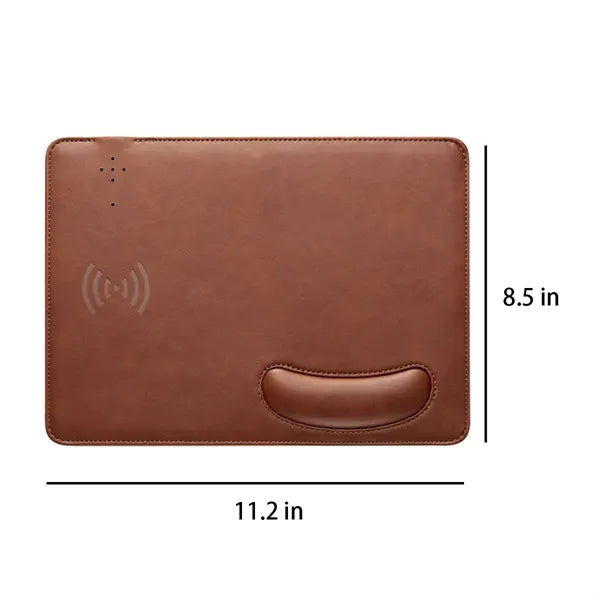 2-in-1 Wireless Fast Charging Mouse Pad With Wrist Rest