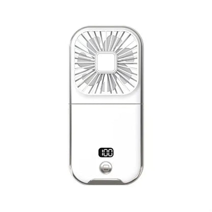 3-in-1 Folding  Fan Power Bank with Neck Strap Phone Stand
