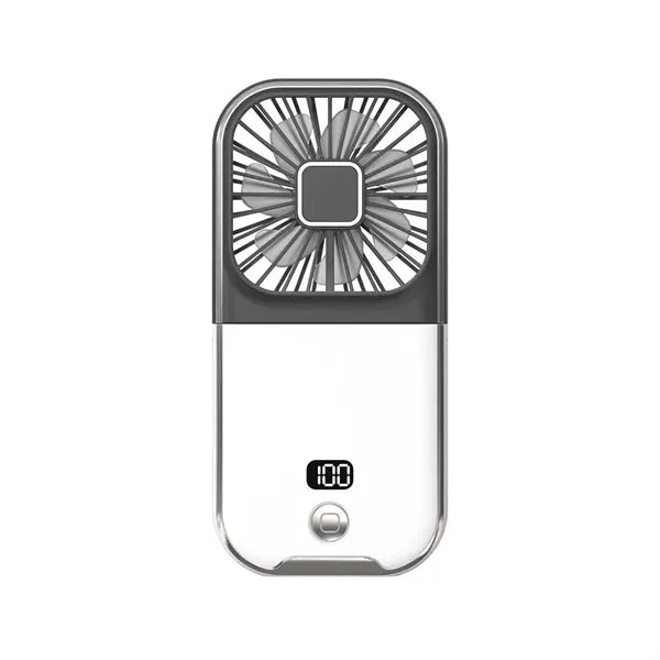 3-in-1 Folding  Fan Power Bank with Neck Strap Phone Stand