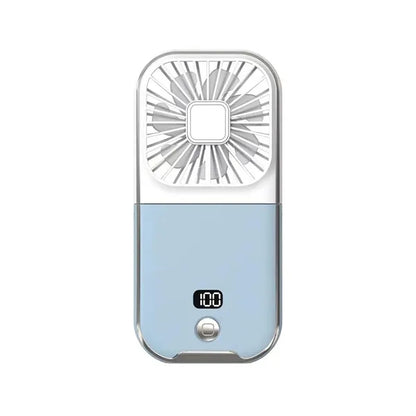 3-in-1 Folding  Fan Power Bank with Neck Strap Phone Stand
