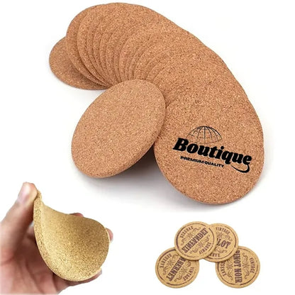 Thick Absorbent Anti-Slip Rustic Cork Coaster