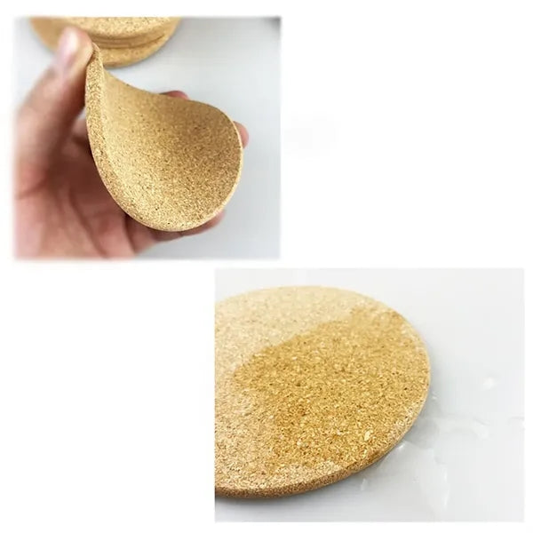 Thick Absorbent Anti-Slip Rustic Cork Coaster