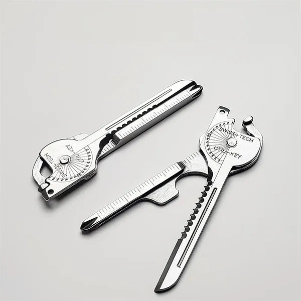 Multi Tool 6 in 1 Stainless Steel Key Ring Chain Pendant