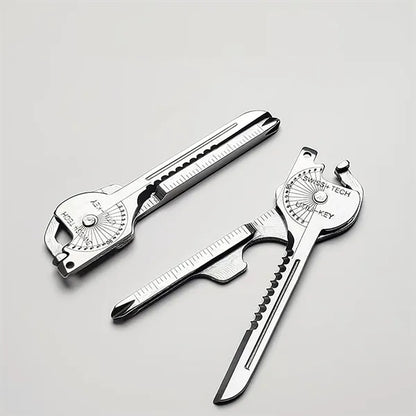 Multi Tool 6 in 1 Stainless Steel Key Ring Chain Pendant