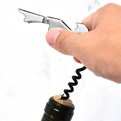 Metal Wine Bottle Opener Corkscrew & Stopper Box Set