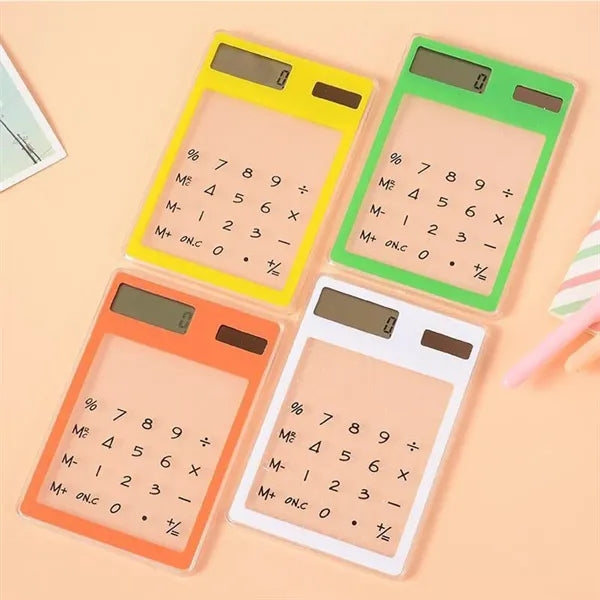Transparent Solar Powered Calculator