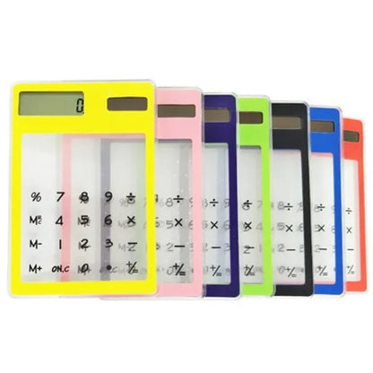 Transparent Solar Powered Calculator