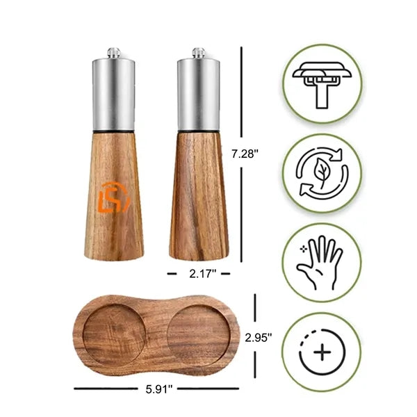 Stainless Steel Manual Salt And Pepper Mill
