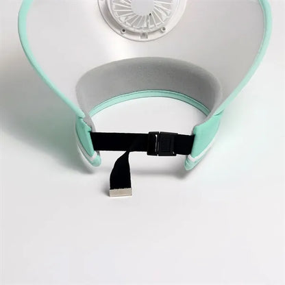 Sun Visor Hat with Fan Adjustable Head Circumference Cap