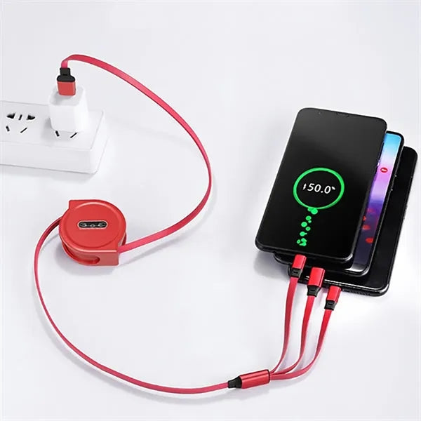 3-in-1 High Speed Retractable USB Mobile Charging Cable