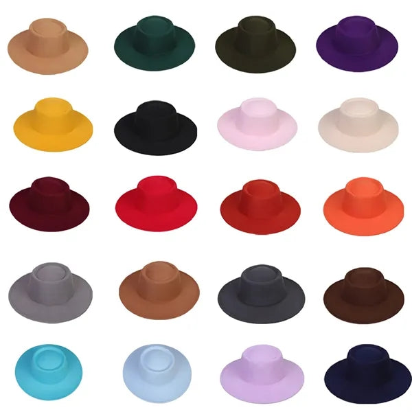 MOQ50 Wide Brim Vintage Fedora Hat