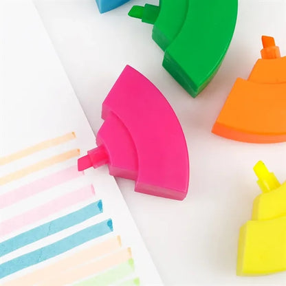 Round Marker Graffiti Painting Kids 5 Colors Highlighter Pen