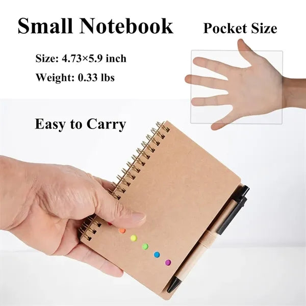 Spiral Notebook With Sticky Notes