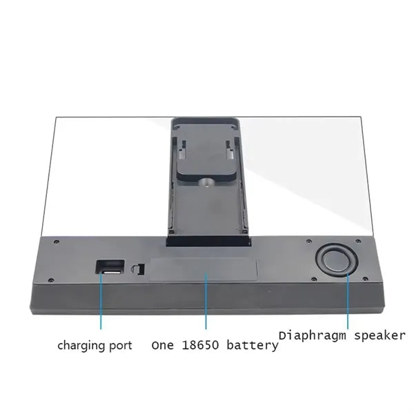 12 Inch 3D Screen Magnifier Stand  With Bluetooth Speakers