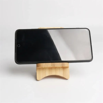 Bamboo Mobile Phone Stand Wireless Charge