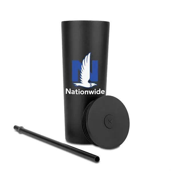 Natick 27oz Double Wall SS Mug with Straw