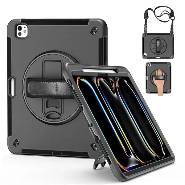 iPad 13 Pro 2024  M4 Hand strap Case w/Shoulder Strap