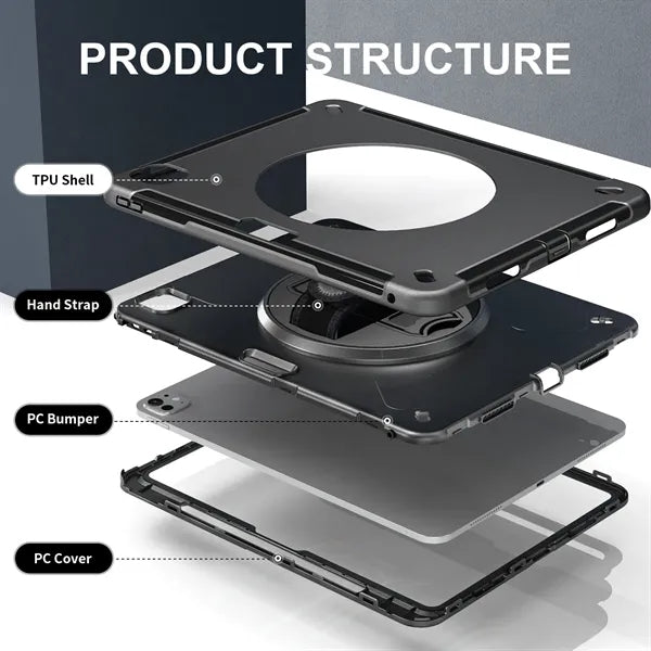 iPad 13 Pro 2024  M4 Hand strap Case w/Shoulder Strap
