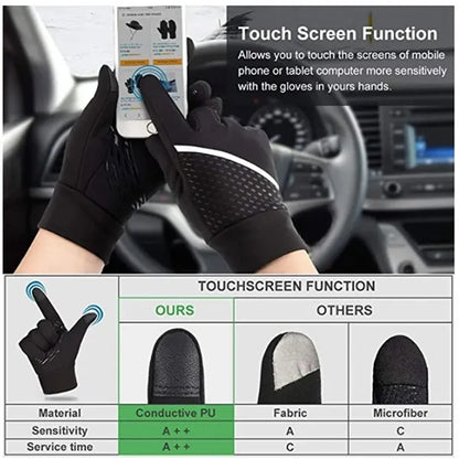 Warm Anti Slip Reflective Touch Screen Thermal Gloves