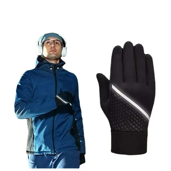 Warm Anti Slip Reflective Touch Screen Thermal Gloves