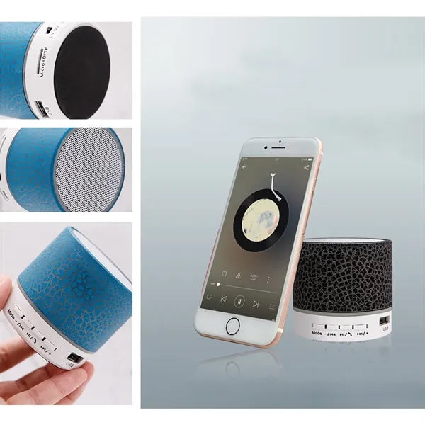 Portable Crack Wireless Mini BT Speaker with LED Light