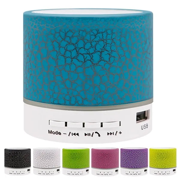 Portable Crack Wireless Mini BT Speaker with LED Light