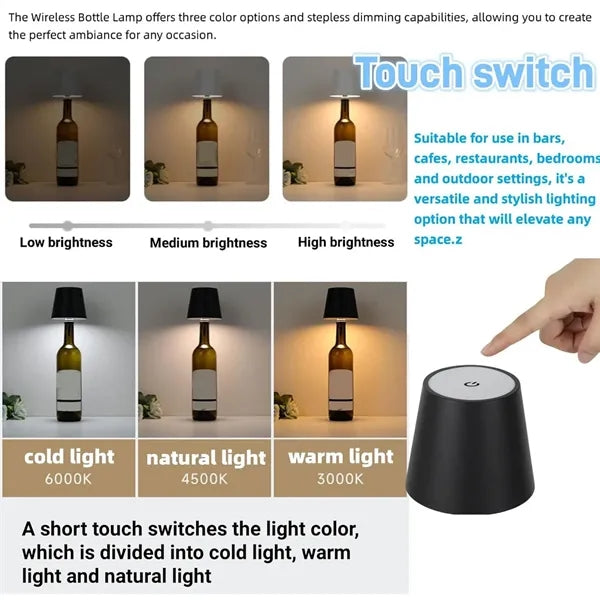 Portable Led Wireless Bottle Lamp