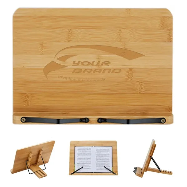 Portable Adjustable Foldable Bookstand Bamboo Book Holder