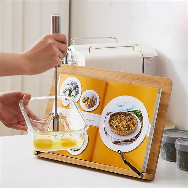 Portable Adjustable Foldable Bookstand Bamboo Book Holder