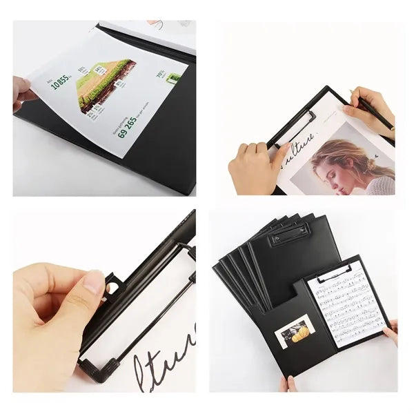 Office Business Leather A4 Clip File Folder Folio Clipboard