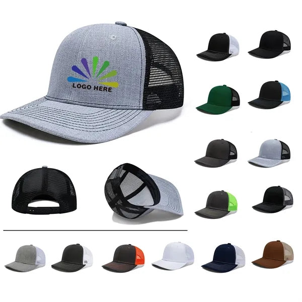 Performance Trucker Hat Classic Baseball Cap With Mesh MOQ50