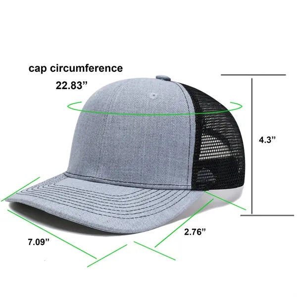 Performance Trucker Hat Classic Baseball Cap With Mesh MOQ50