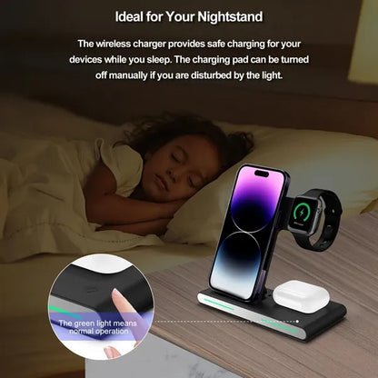 Wireless charger three in one QI certified